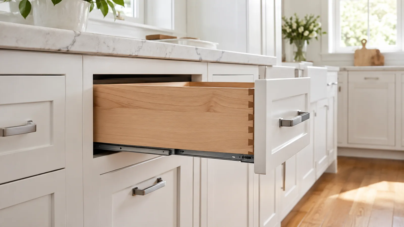 Fabuwood kitchen cabinets with Blum soft-close hardware — the construction details Reddit installers praise in cabinet brand threads