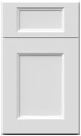 Fabuwood Allure Nexus slab full-overlay kitchen cabinet door in Frost white